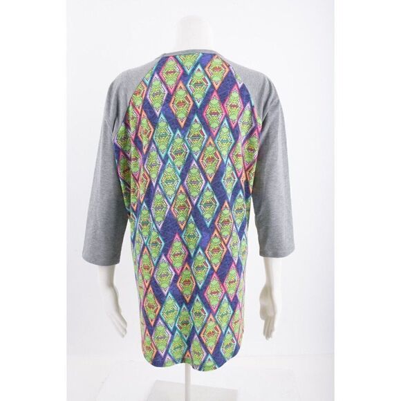 LulaRoe Womens Randy Baseball shirt Kermit The Frog L Multi-Color 3/4 Sleeve - Picture 3 of 6
